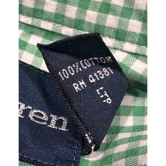 Polo Ralph Lauren Classic Fit Button Down Shirt Men’s XXL Green White Gingham - Picture 6 of 8